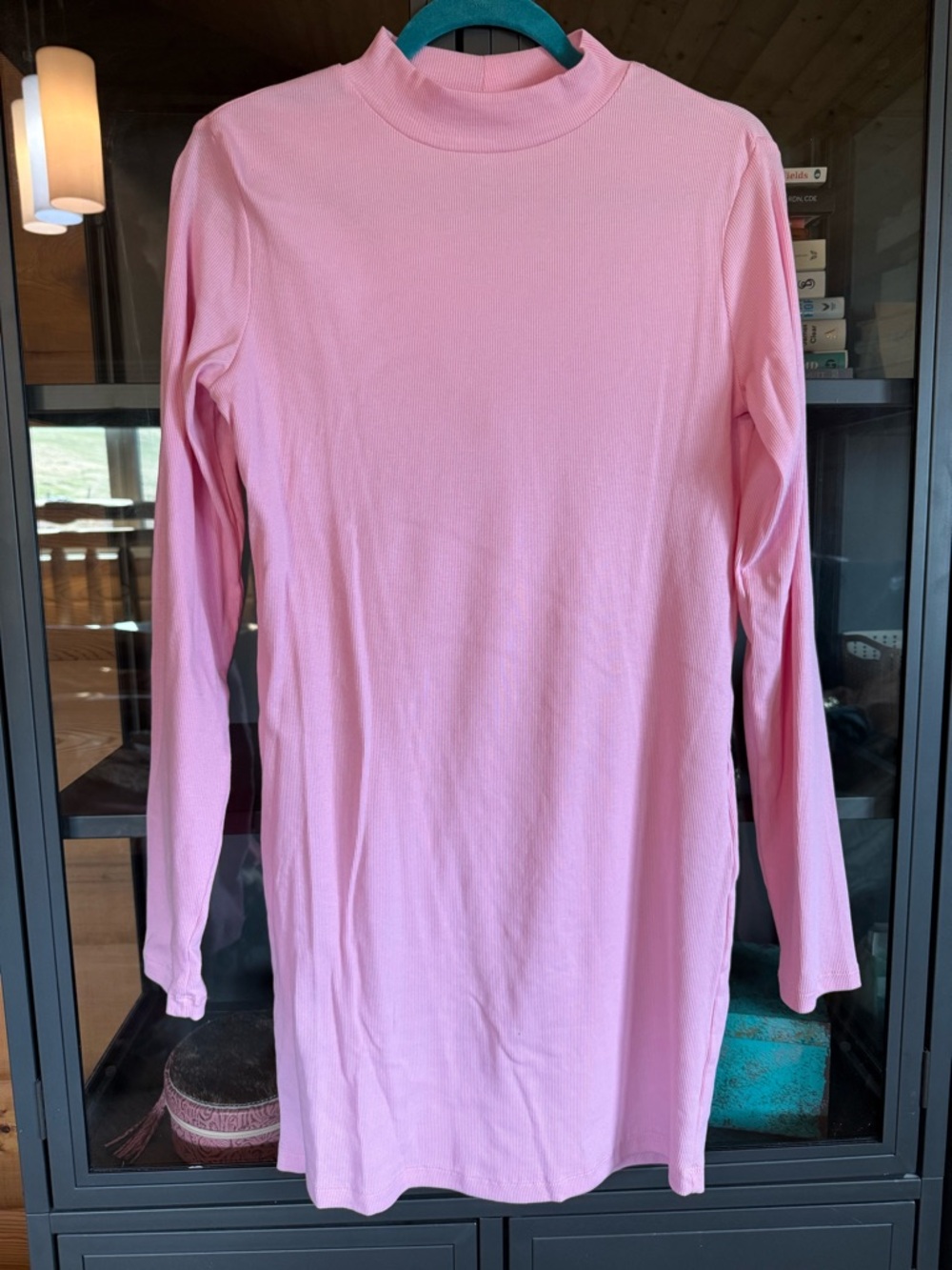 NOBO Pink Ribbed Mock Neck Top